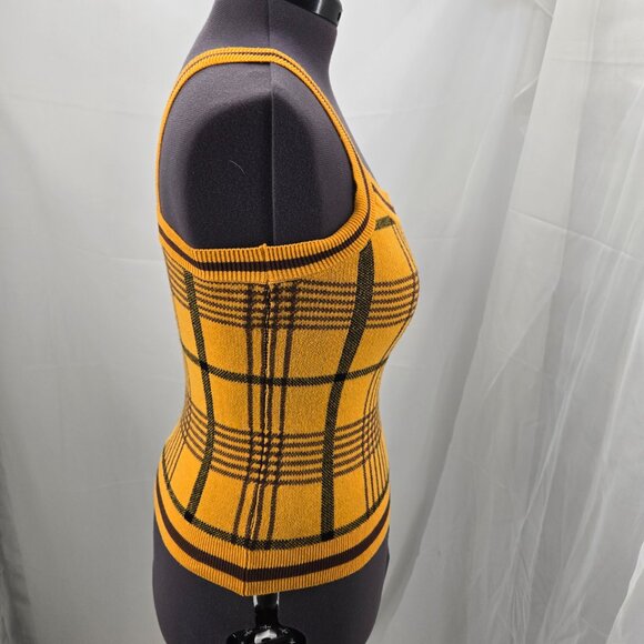 810-20 NWT Harry Potter Hufflepuff Plaid Knit Tank Top - BoxLunch Exclusive Size - Picture 5 of 8